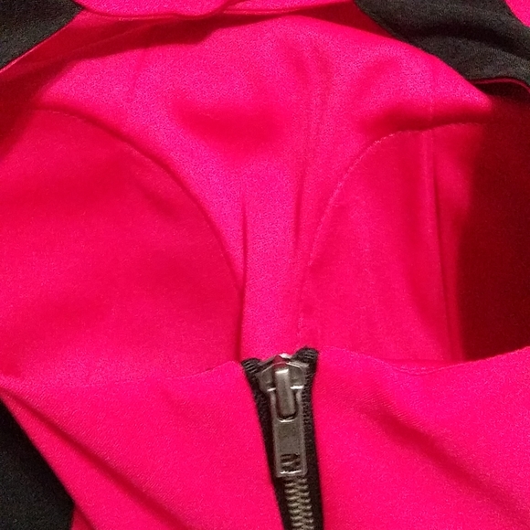 Hot PinkDress With Black Line Design XOXO Dress Size 7/8 - Picture 12 of 14